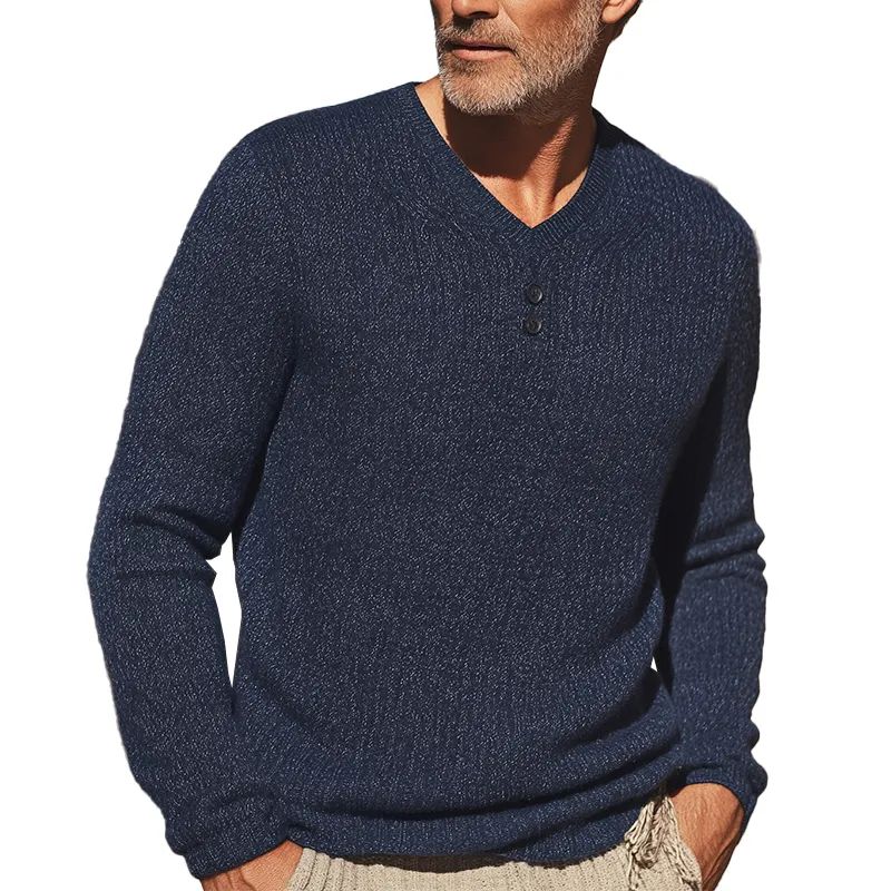 Men's Fashion Mixed Color Knitted Long Sleeve Sweater MTA1343H3P sold by Manly