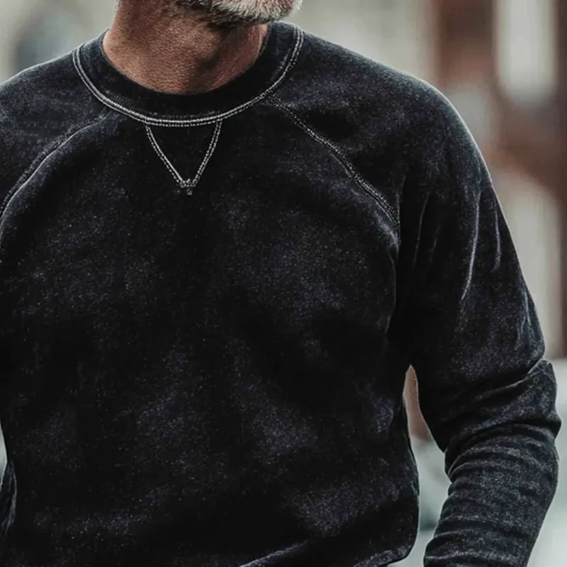 Men's Vintage Crew Neck Faded Long Sleeve Sweatshirt MTA1330H5X sold by Manly product image thumbnail 3