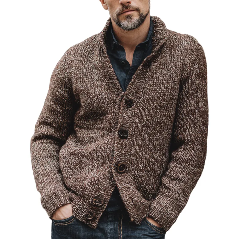 Men's Vintage Knit Single-Breasted Cardigan MTA1361H5X sold by Manly