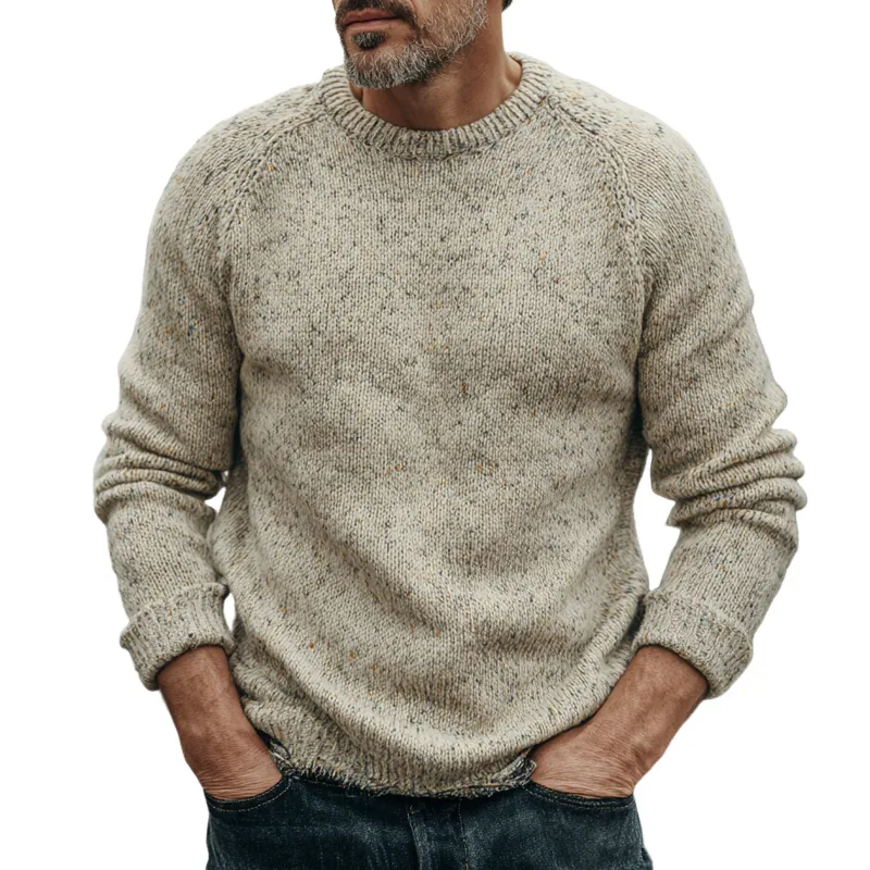 Men's Casual Round Neck Long Sleeve Knitted Pullover Sweater MTA1381H0X sold by Manly