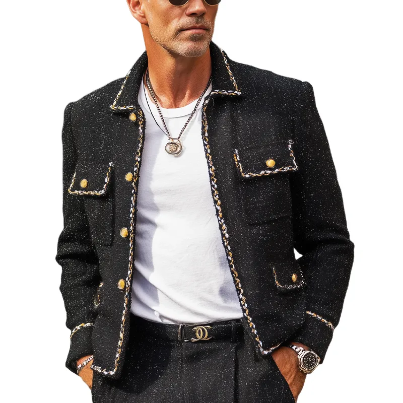 Men's Spring And Autumn Elegant Chanel Style Button Jacket MTA1261H0U sold by Manly