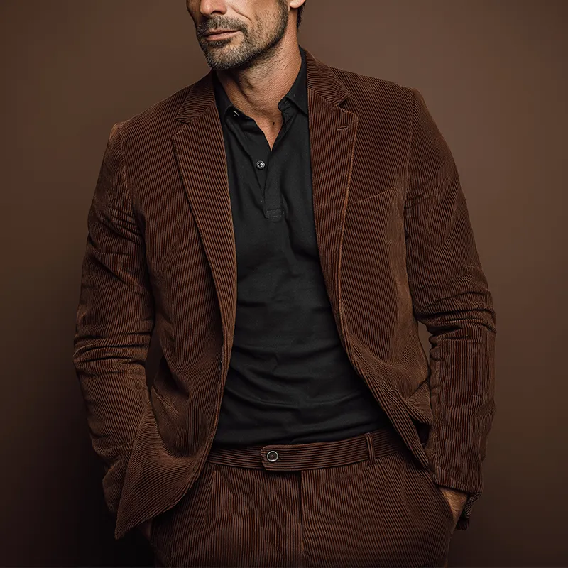 Men's Vintage Solid Corduroy Blazer MTA1258H6P sold by Manly product image thumbnail 2