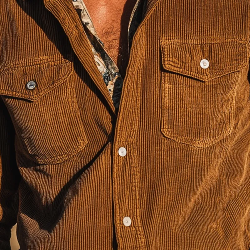 Men's Vintage Corduroy Long Sleeve Shirt MTA1271H4P sold by Manly product image thumbnail 3