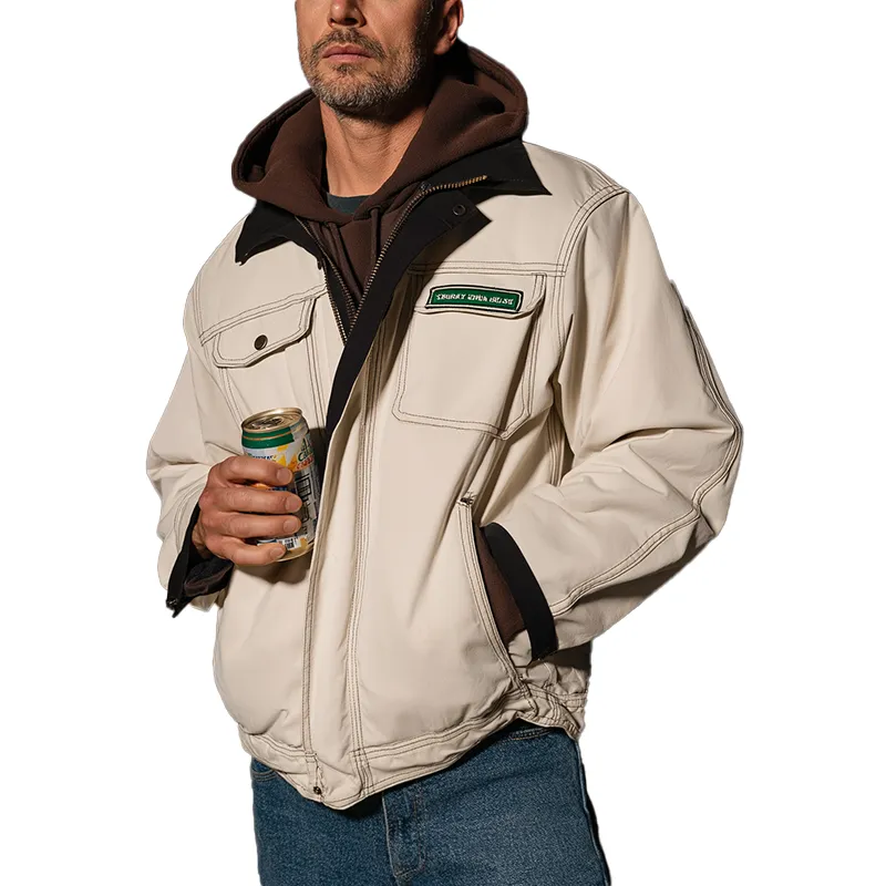 Men's Vintage Cotton Blend Work Jacket MTA1284H9P sold by Manly