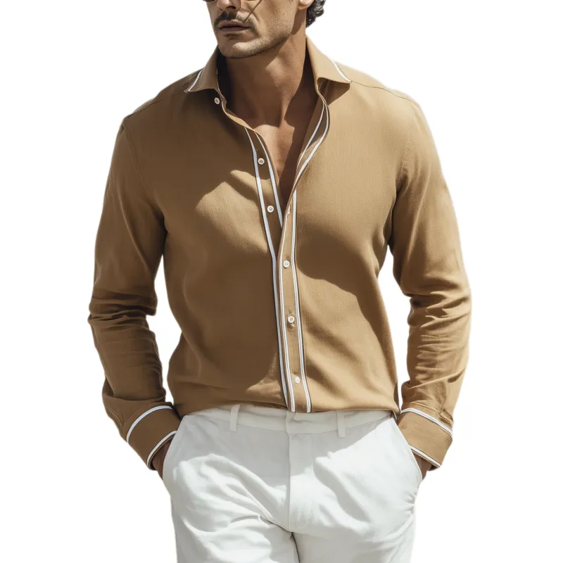 Men's Classic Casual Cotton Blend Slim Fit Long Sleeve Shirt MTA1467H3K sold by Manly