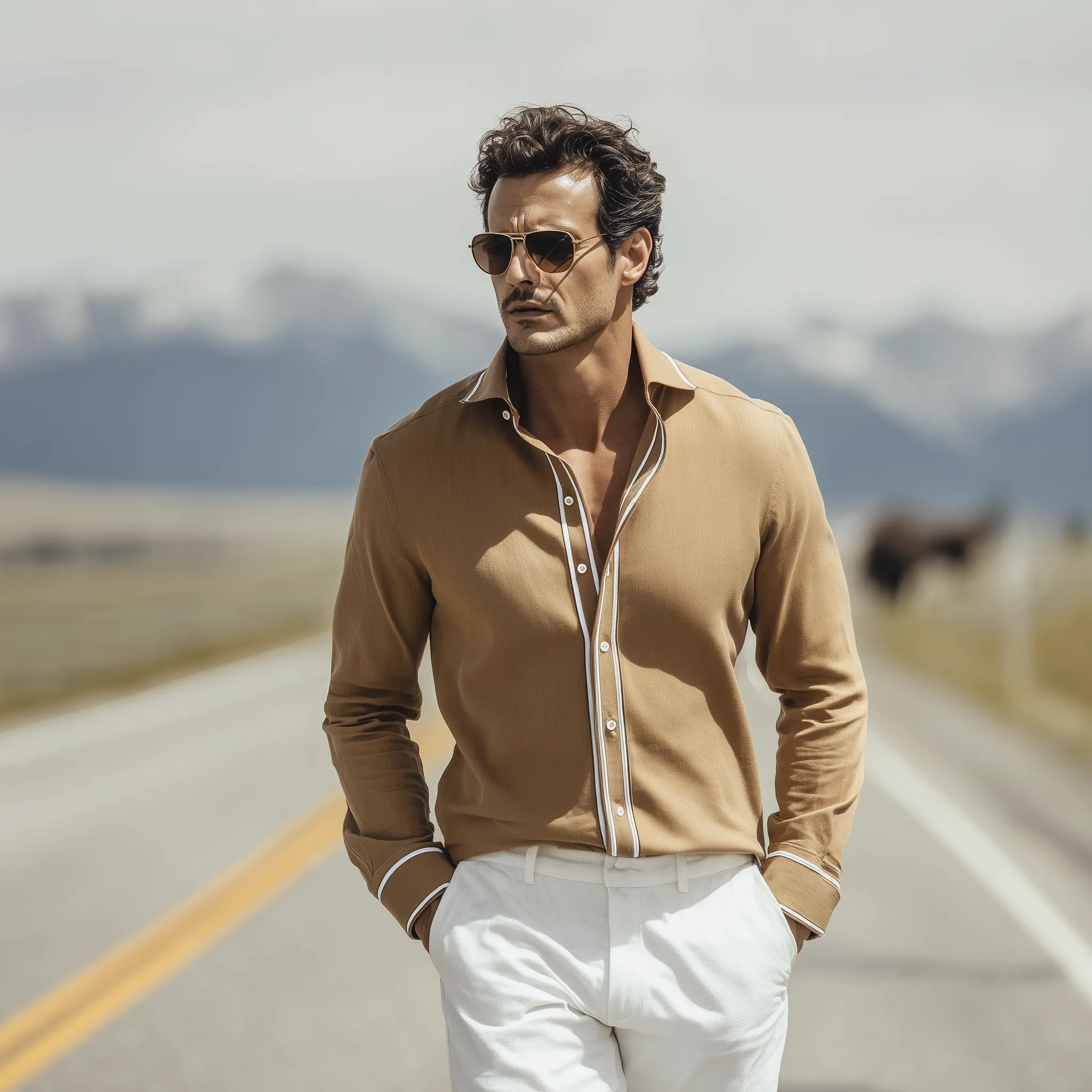 Men's Classic Casual Cotton Blend Slim Fit Long Sleeve Shirt MTA1467H3K sold by Manly product image thumbnail 3