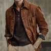 Men's Vintage Corduroy Lapel Single Breasted Jacket MTA1461H4X sold by Manly