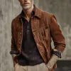 Men's Vintage Corduroy Lapel Single Breasted Jacket MTA1461H4X sold by Manly