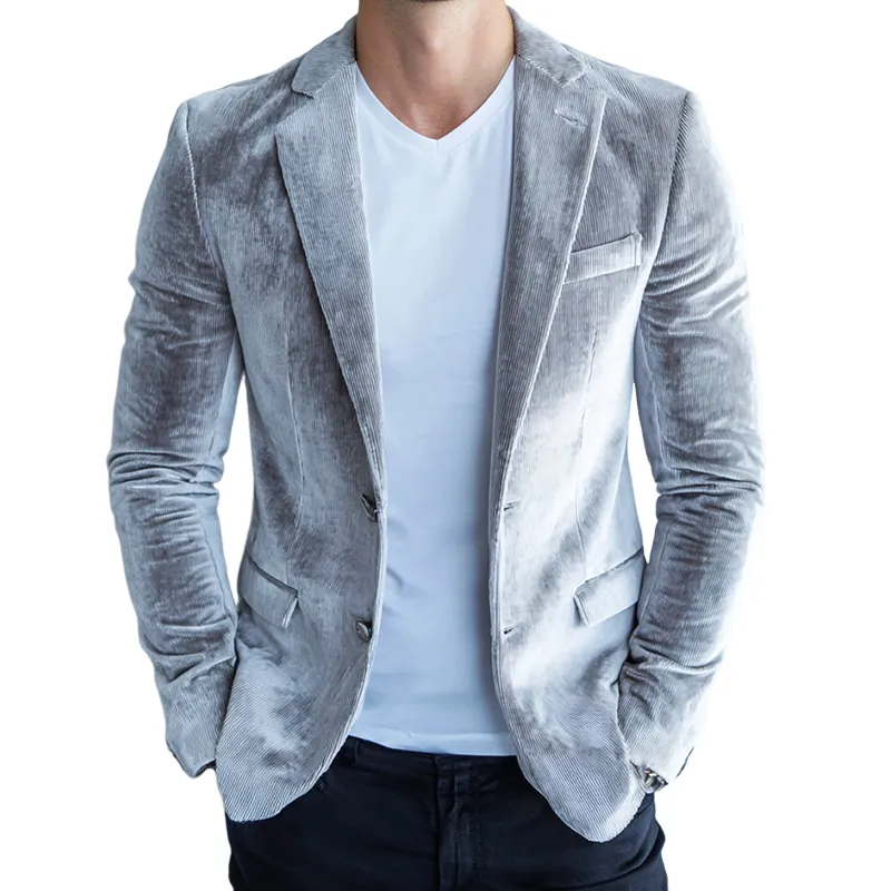 Men's Vintage Casual Velvet Blazer MTA1629H1TO sold by Manly