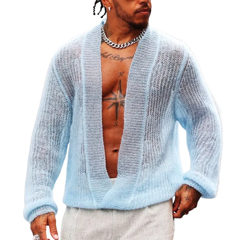 Men's Spring And Autumn Fashion Knitted Buttonless Cardigan MTA1530H7U sold by Manly