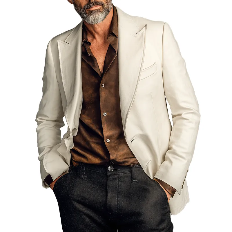 Men's Vintage Matte Faux Leather Blazer MTA1514H3P sold by Manly