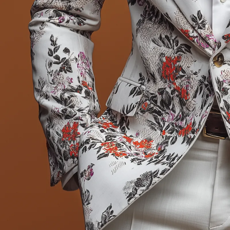 Men's Fashion Printed Polyester Blend Blazer MTA1860H7P sold by Manly product image thumbnail 5