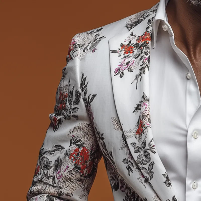 Men's Fashion Printed Polyester Blend Blazer MTA1860H7P sold by Manly product image thumbnail 3