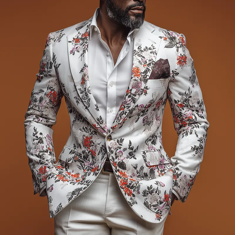 Men's Fashion Printed Polyester Blend Blazer MTA1860H7P sold by Manly product image thumbnail 2