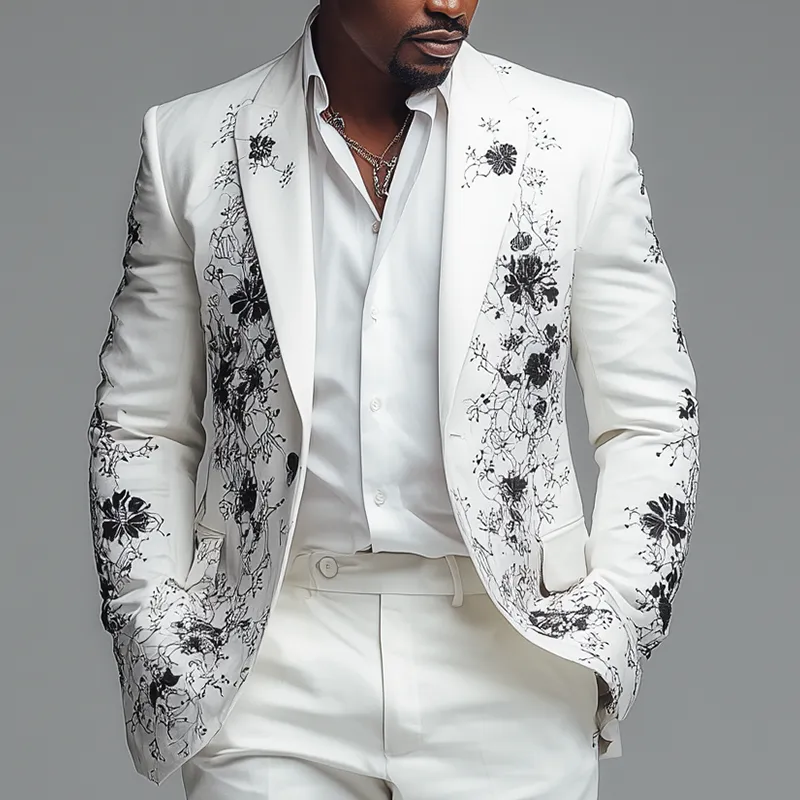 Men's Fashion Simple Printed Blended Suit Jacket MTA1859H0P sold by Manly product image thumbnail 2