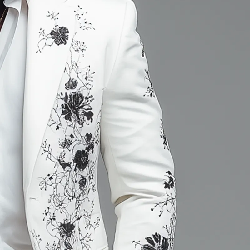 Men's Fashion Simple Printed Blended Suit Jacket MTA1859H0P sold by Manly product image thumbnail 4
