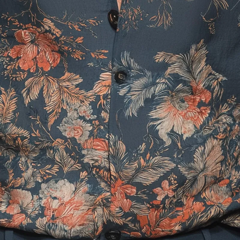 Men's Fashion Printed Polyester Blend Long Sleeve Shirt MTA1895H9P sold by Manly product image thumbnail 5