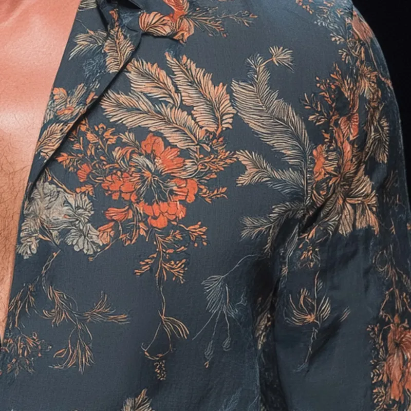 Men's Fashion Printed Polyester Blend Long Sleeve Shirt MTA1895H9P sold by Manly product image thumbnail 4