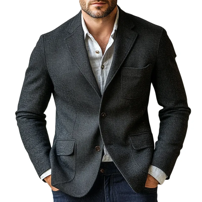 Men's Twill Blend Solid Color Blazer MTA2200H1X sold by Manly