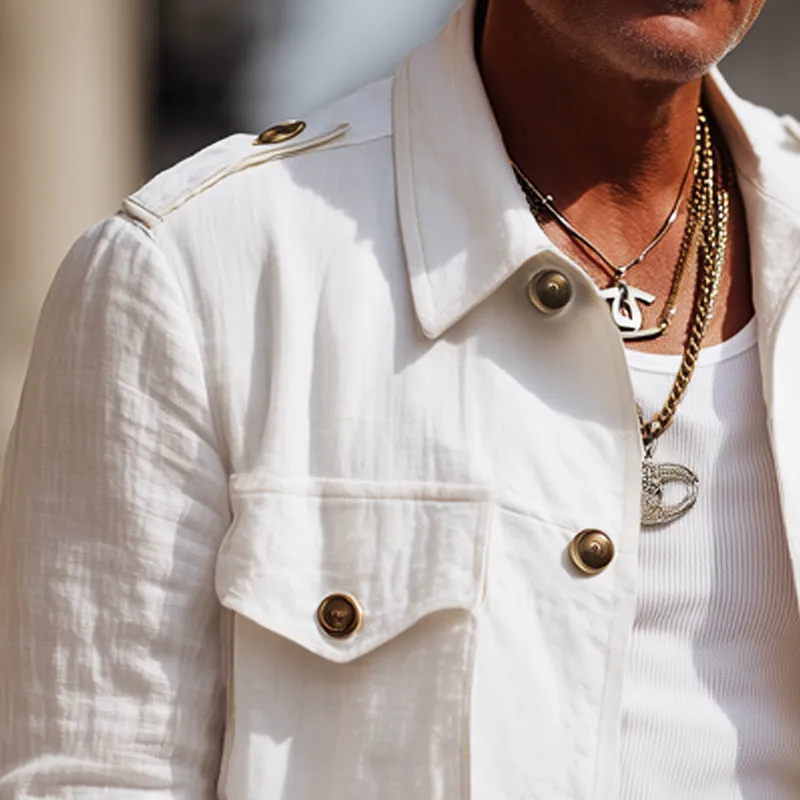 Men's Spring And Autumn Casual Cotton Button Jacket MTA2186H1U sold by Manly product image thumbnail 3