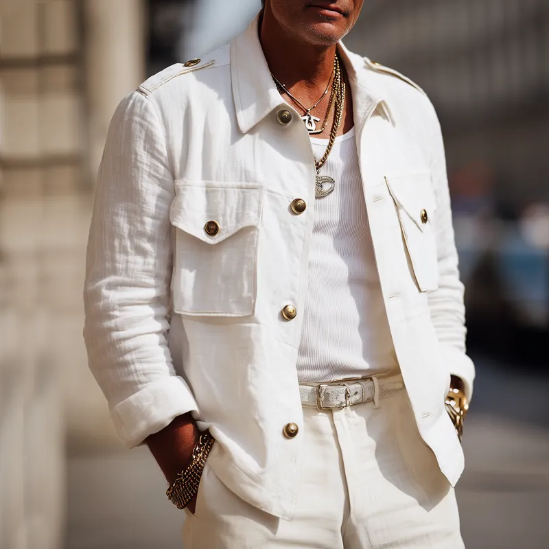 Men's Spring And Autumn Casual Cotton Button Jacket MTA2186H1U sold by Manly product image thumbnail 2