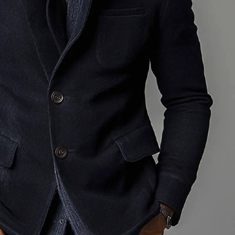 Men's Vintage Faux Wool Solid Color Casual Single-Breasted Jacket MTA2528H7X sold by Manly product image thumbnail 4