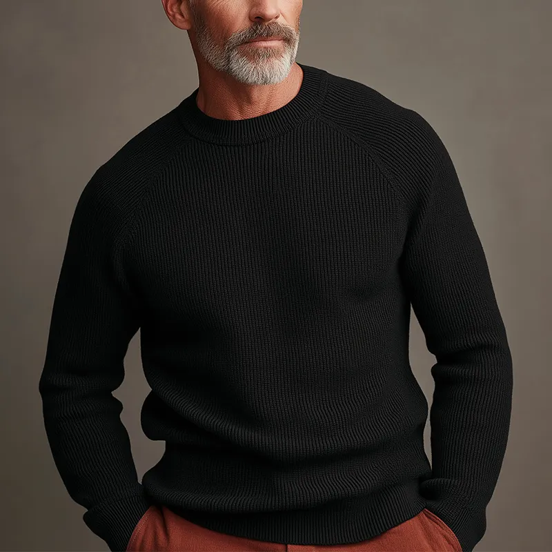 Men's Solid Waffle Texture Knitted Sweater MTA2752H1P sold by Manly product image thumbnail 3