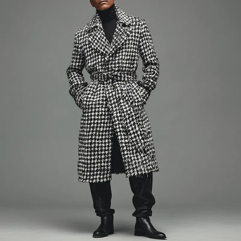 Men's Winter Fashion Warm Houndstooth Coat MTA2632H5P sold by Manly product image thumbnail 2