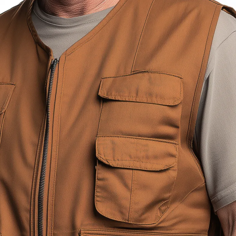 Men's Multi-Pocket Solid Color Work Vest MTA2631H3P sold by Manly product image thumbnail 2