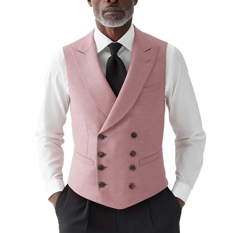 Men's Vintage Mixed Color Double-breasted Suit Vest MTA2642H6P sold by Manly
