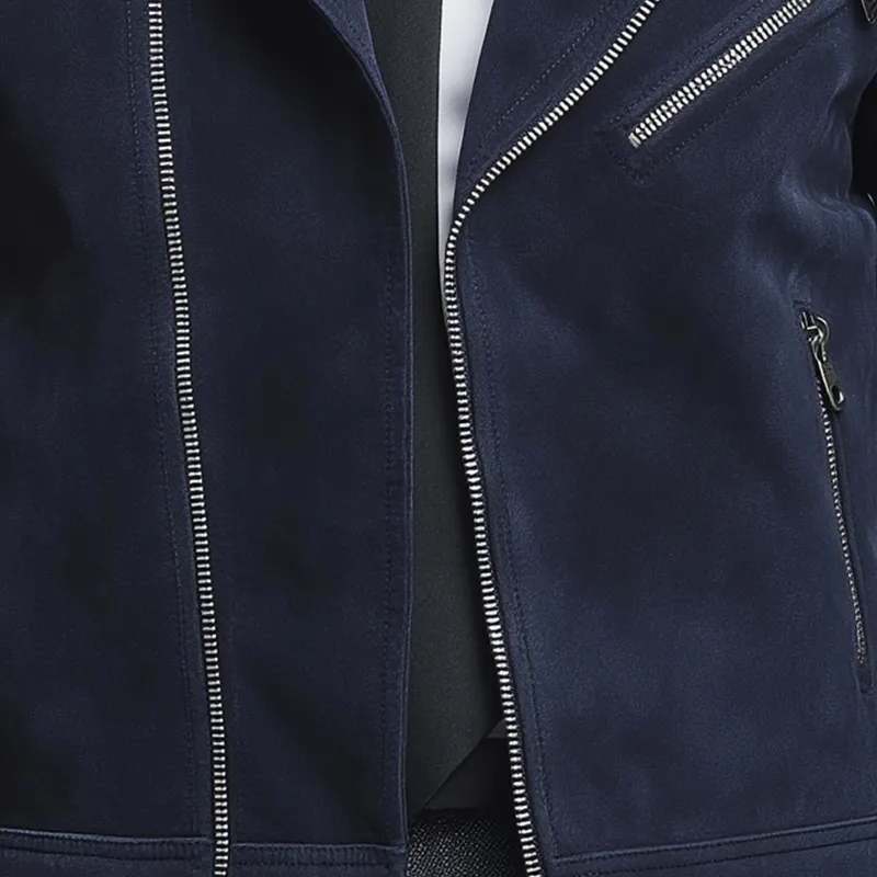 Men's Vintage Zipper Solid Color Faux Suede Jacket MTA2625H9P sold by Manly product image thumbnail 3