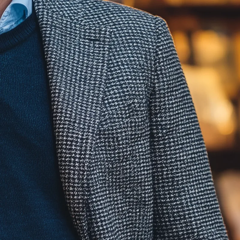 Men's Simple Retro Plaid Suit Jacket MTA2638H0P sold by Manly product image thumbnail 4