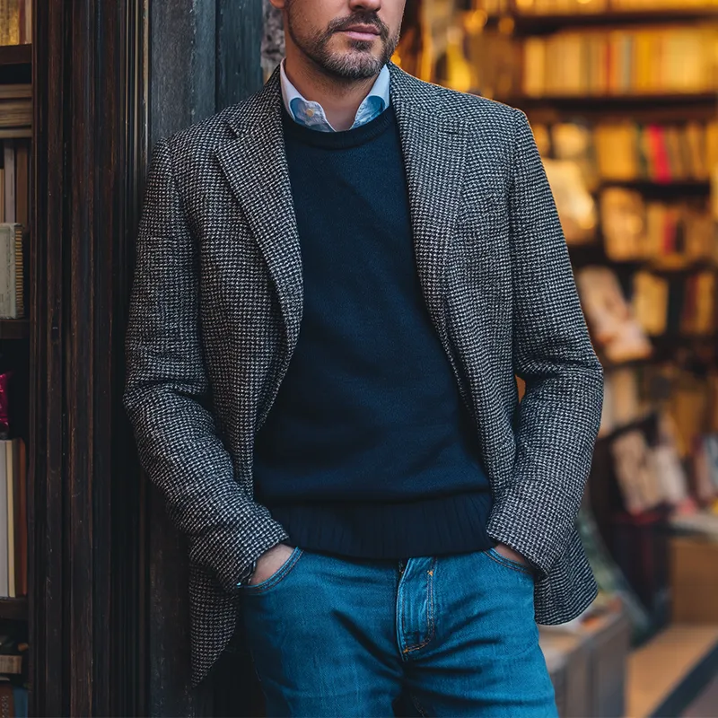 Men's Simple Retro Plaid Suit Jacket MTA2638H0P sold by Manly product image thumbnail 2