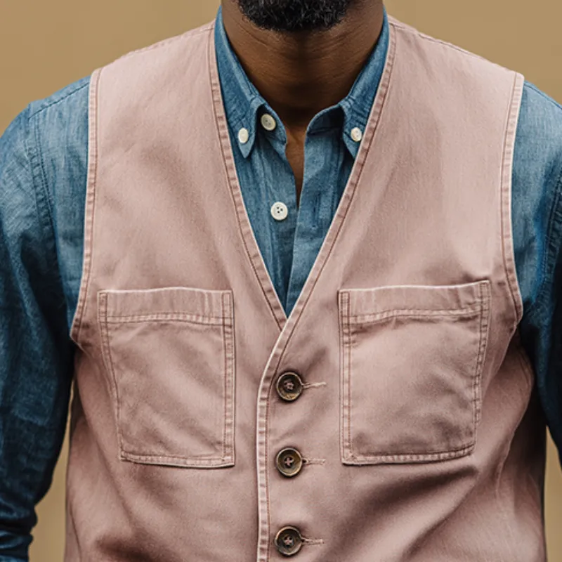 Men's Vintage Casual Cotton Vest MTA2583H7TO sold by Manly product image thumbnail 3