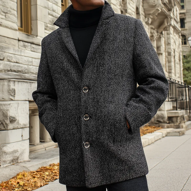 Men's Retro Casual Street Herringbone Lapel Jacket MTA2533H7TO sold by Manly product image thumbnail 2