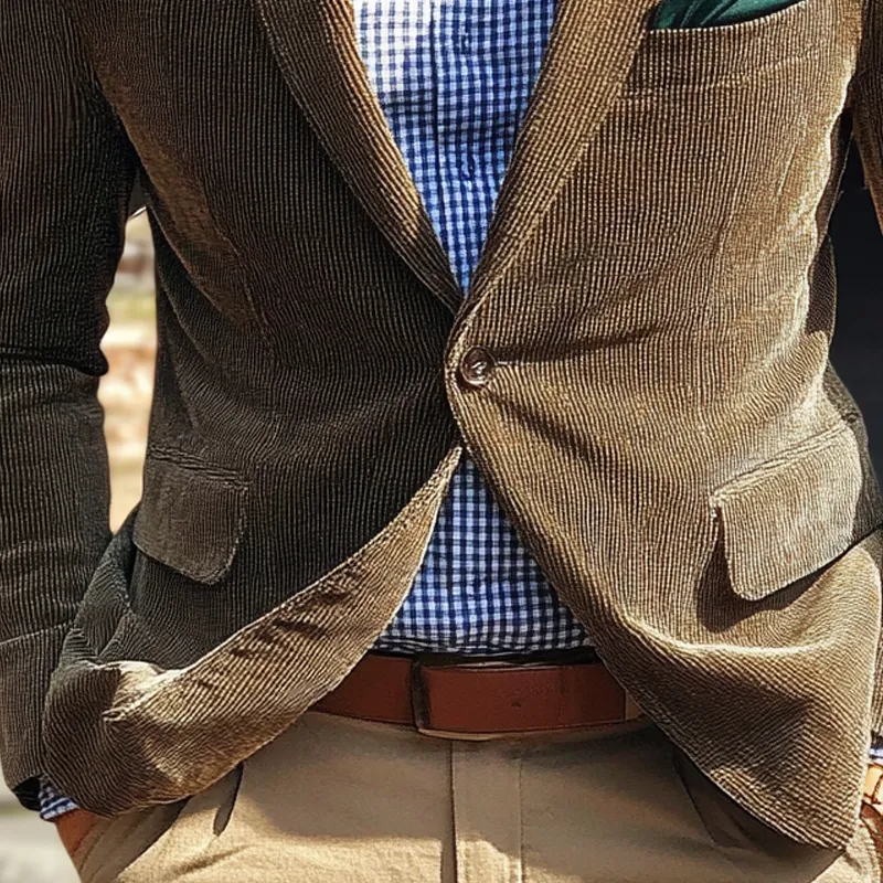 Men's Solid Corduroy Vintage Blazer MTA2658H2X sold by Manly product image thumbnail 3