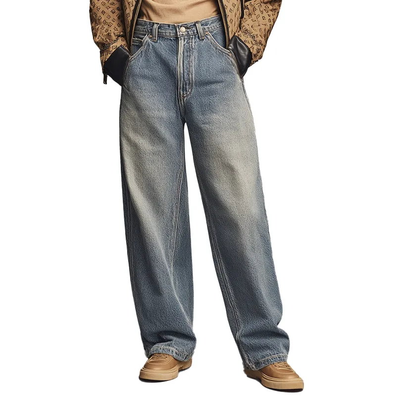 Men's Vintage Washed Denim Straight Jeans MTA2935H2P sold by Manly