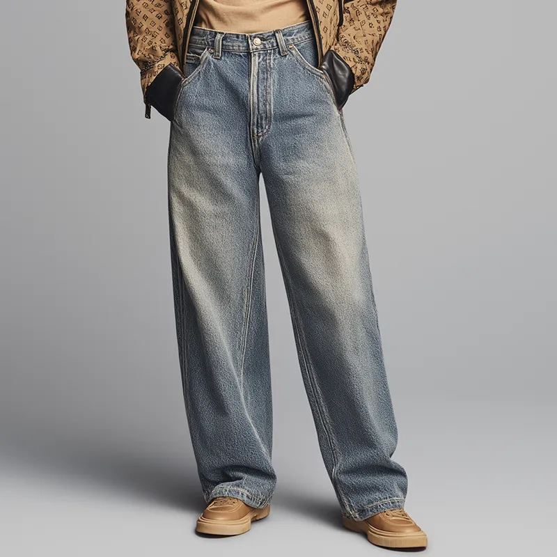 Men's Vintage Washed Denim Straight Jeans MTA2935H2P sold by Manly product image thumbnail 2