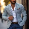 Men's Vintage Tweed Notch Lapel Two Buttons Casual Blazer MTA2946H3Z sold by Manly