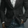 Men's Vintage Tweed Notch Lapel Two Buttons Casual Blazer MTA2918H3Z sold by Manly