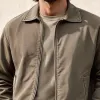 Men's Vintage Washed Lapel Denim Zipper Jacket MTA2720H7X sold by Manly