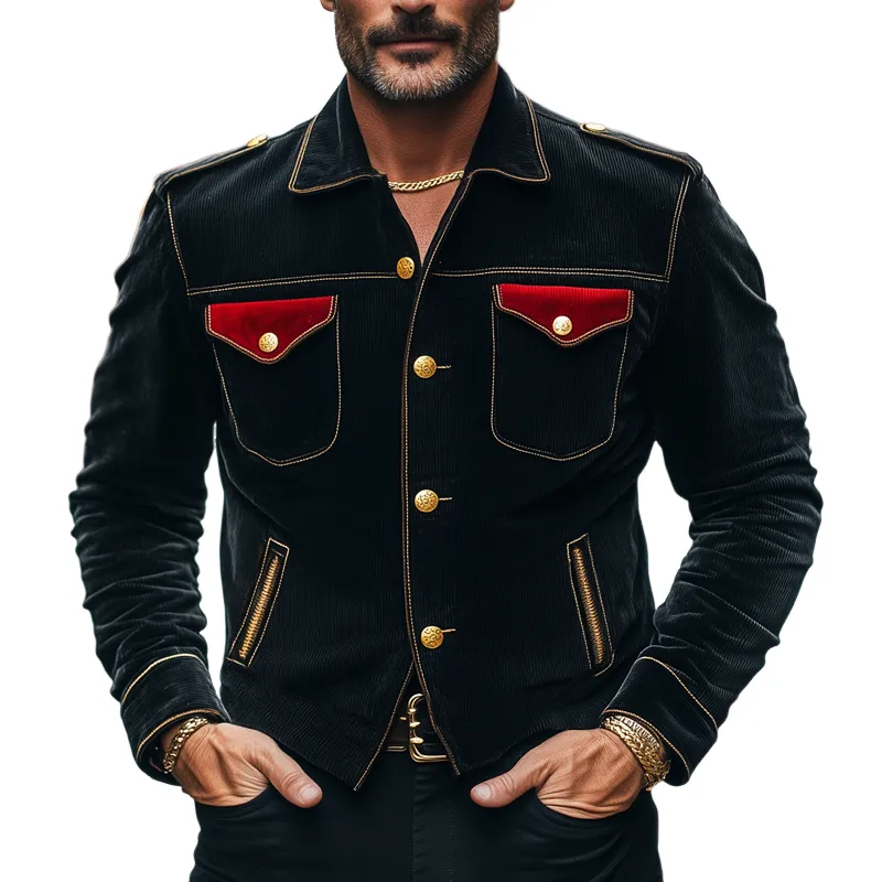 Men's Vintage Corduroy Button-Up Jacket MTA0203I4U sold by Manly
