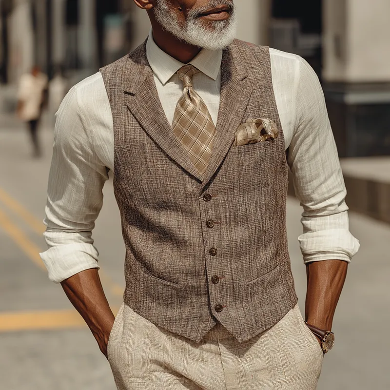 Men's Retro Elegant Suit Vest MTA0282I9P sold by Manly product image thumbnail 2