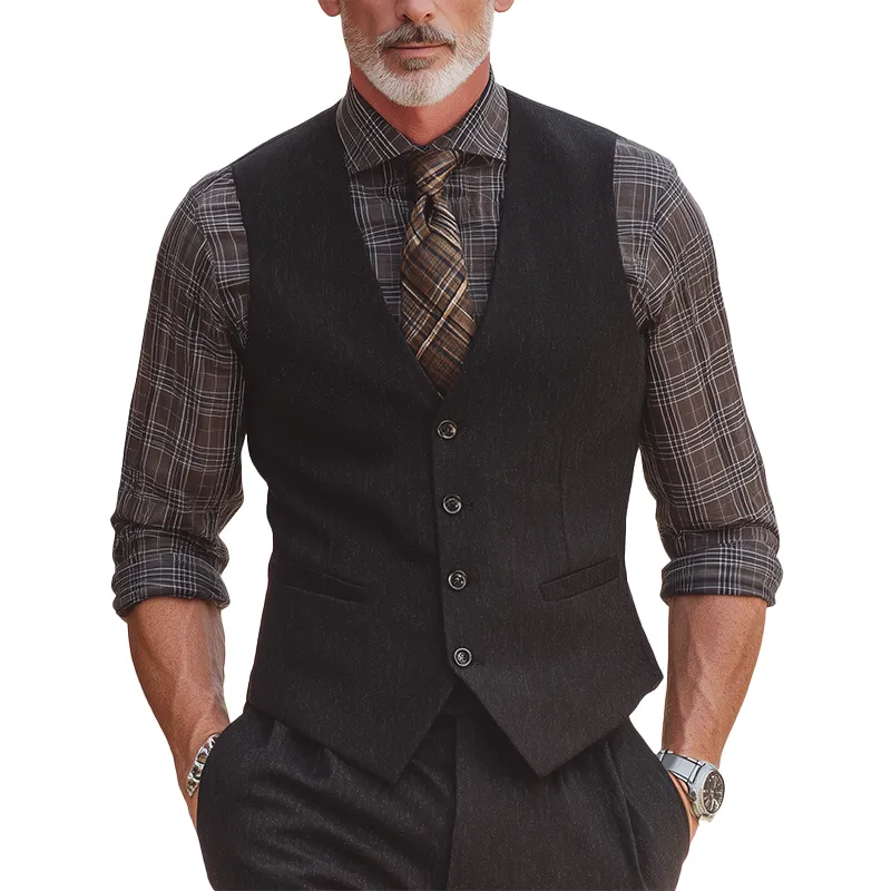 Men's Vintage Elegant Cotton Blend Suit Vest MTA0258I4P sold by Manly
