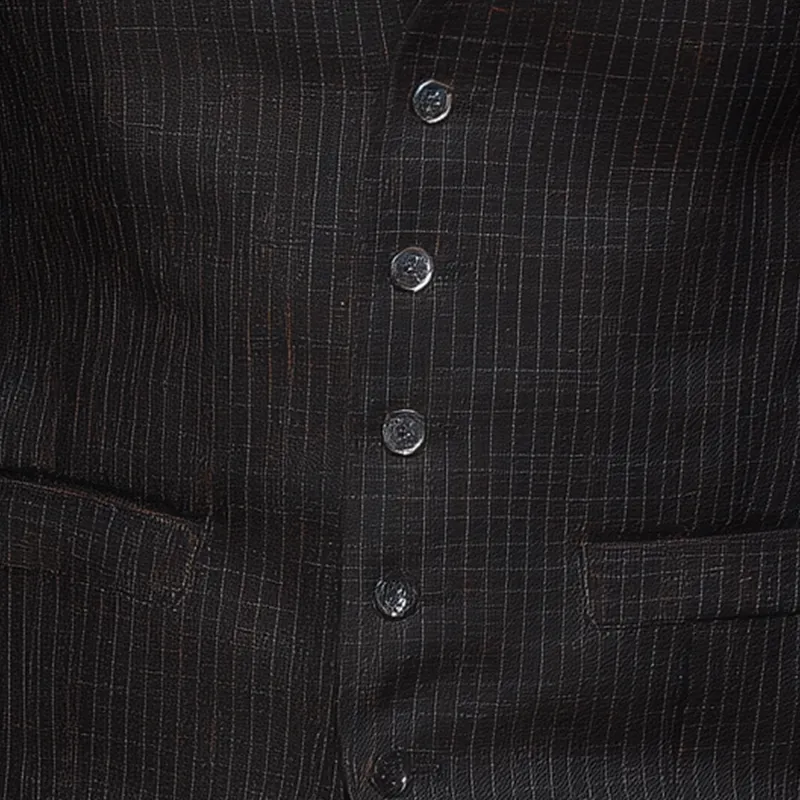 Men's Stylish And Elegant Small Check Suit Vest MTA0225I5P sold by Manly product image thumbnail 3