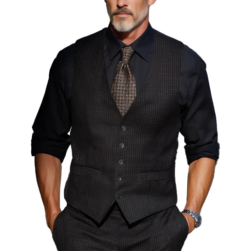 Men's Stylish And Elegant Small Check Suit Vest MTA0225I5P sold by Manly