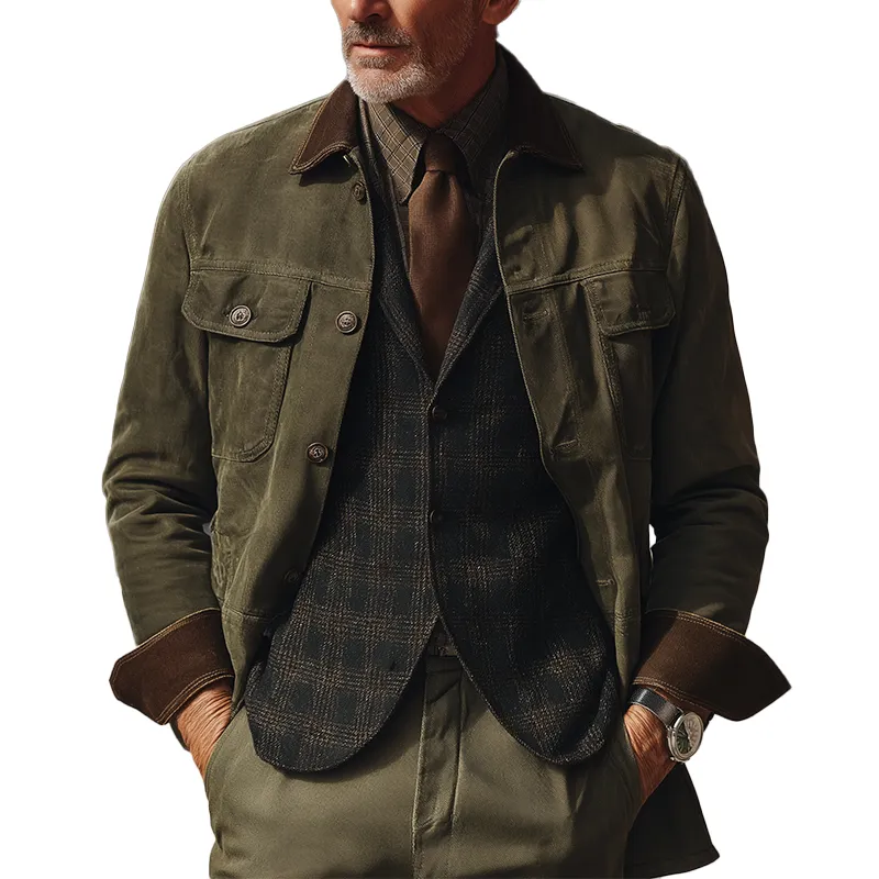 Men's Vintage Elegant Fine Corduroy Jacket MTA0210I0P sold by Manly