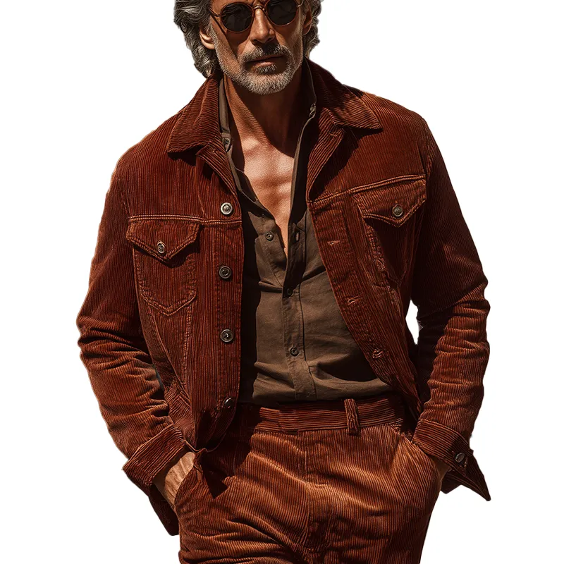 Men's Vintage Elegant Corduroy Jacket MTA0253I4P sold by Manly