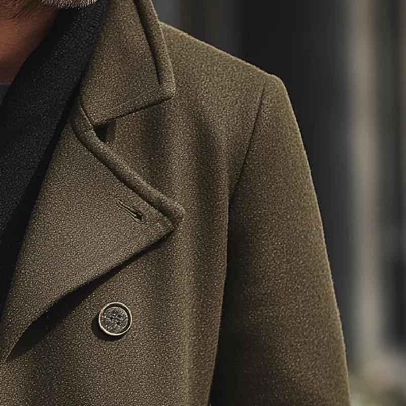 Men's Elegant Vintage Faux Woolen Coat Jacket MTA0265I0P sold by Manly product image thumbnail 4