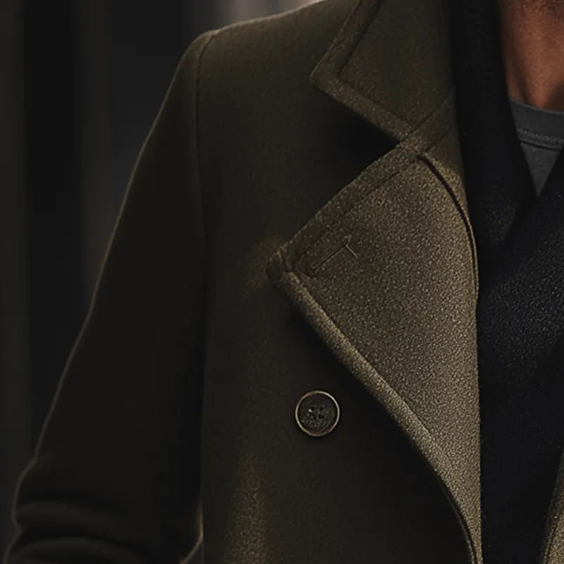 Men's Elegant Vintage Faux Woolen Coat Jacket MTA0265I0P sold by Manly product image thumbnail 3